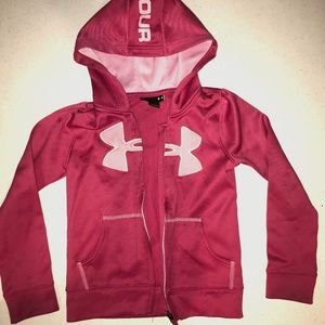 Under Armour Pink zipped hooded jacket